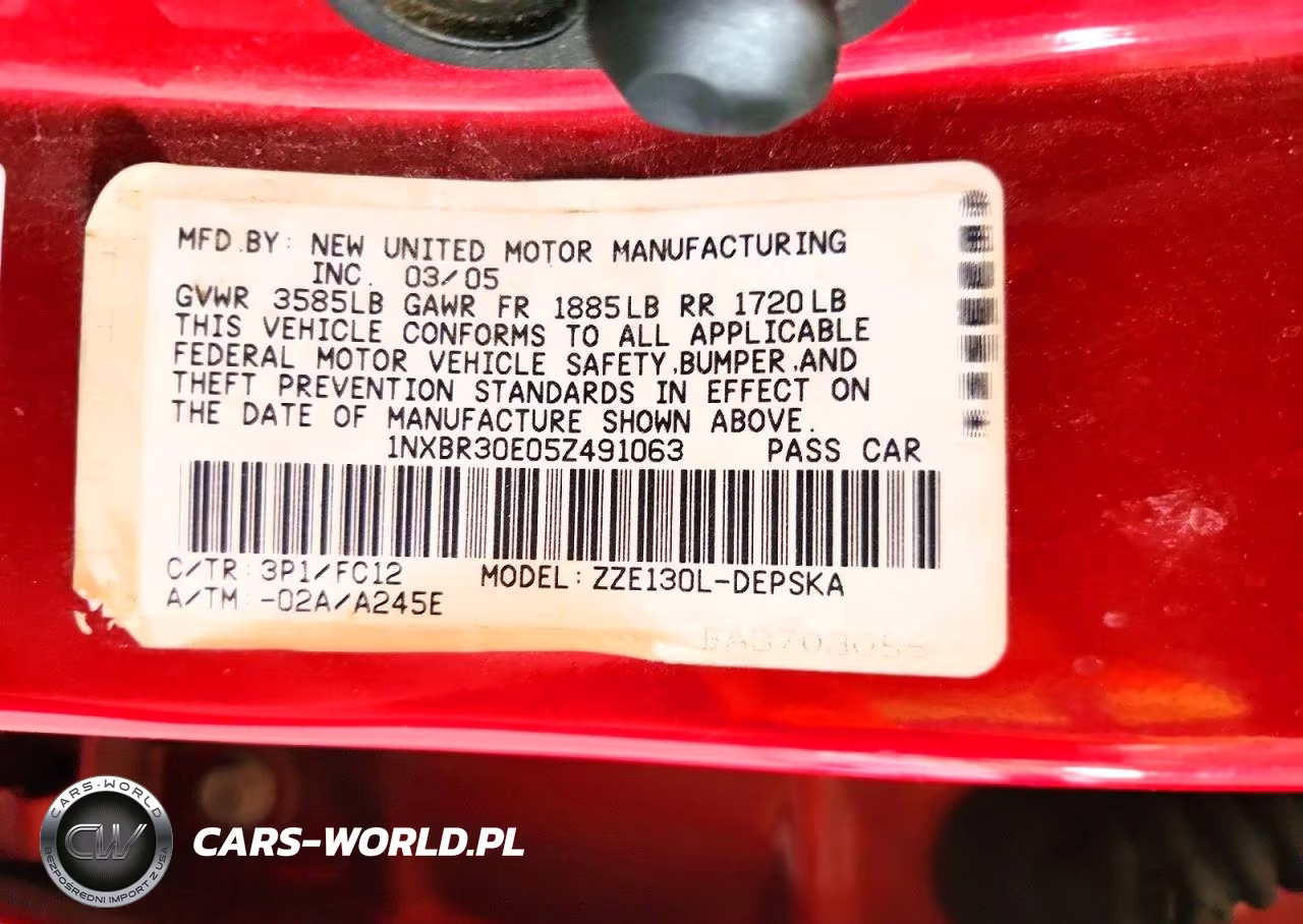2005 Toyota Corolla S VIN:1NXBR30E05Z491063 - 12