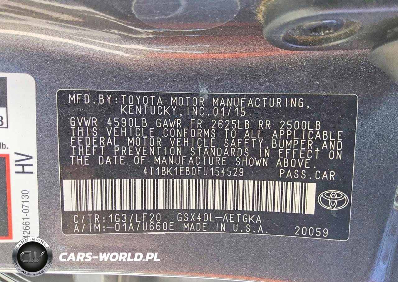 2015 Toyota Avalon Xle Premium VIN:4T1BK1EB0FU154529 - 12