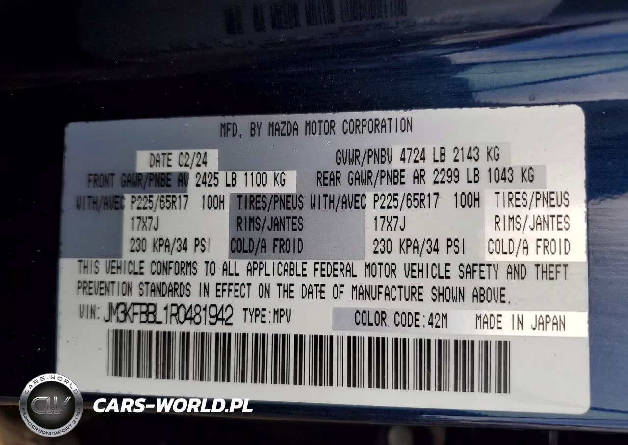 2024 Mazda Cx-5 Select VIN:JM3KFBBL1R0481942 - 14