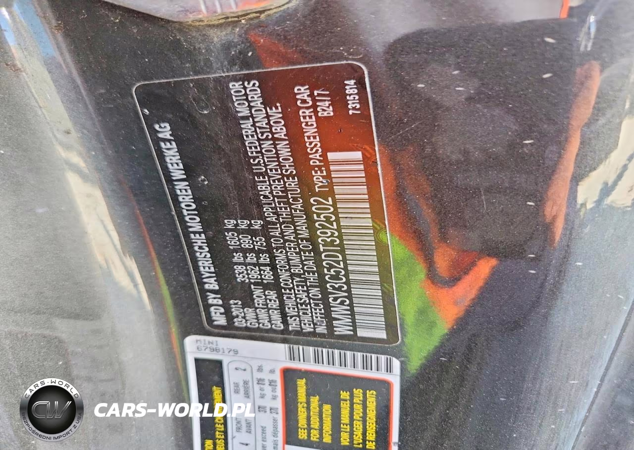 2013 Mini Cooper S VIN:WMWSV3C52DT392502 - 12