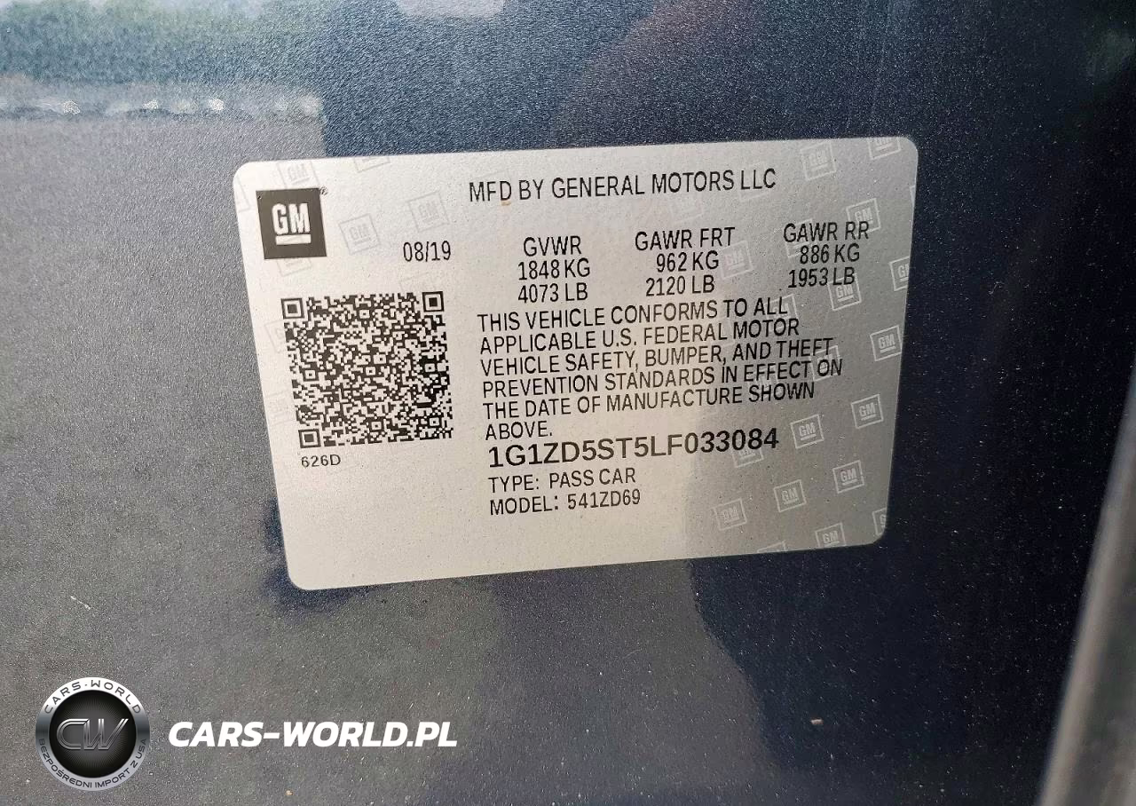 2020 Chevrolet Malibu Lt VIN:1G1ZD5ST5LF033084 - 12