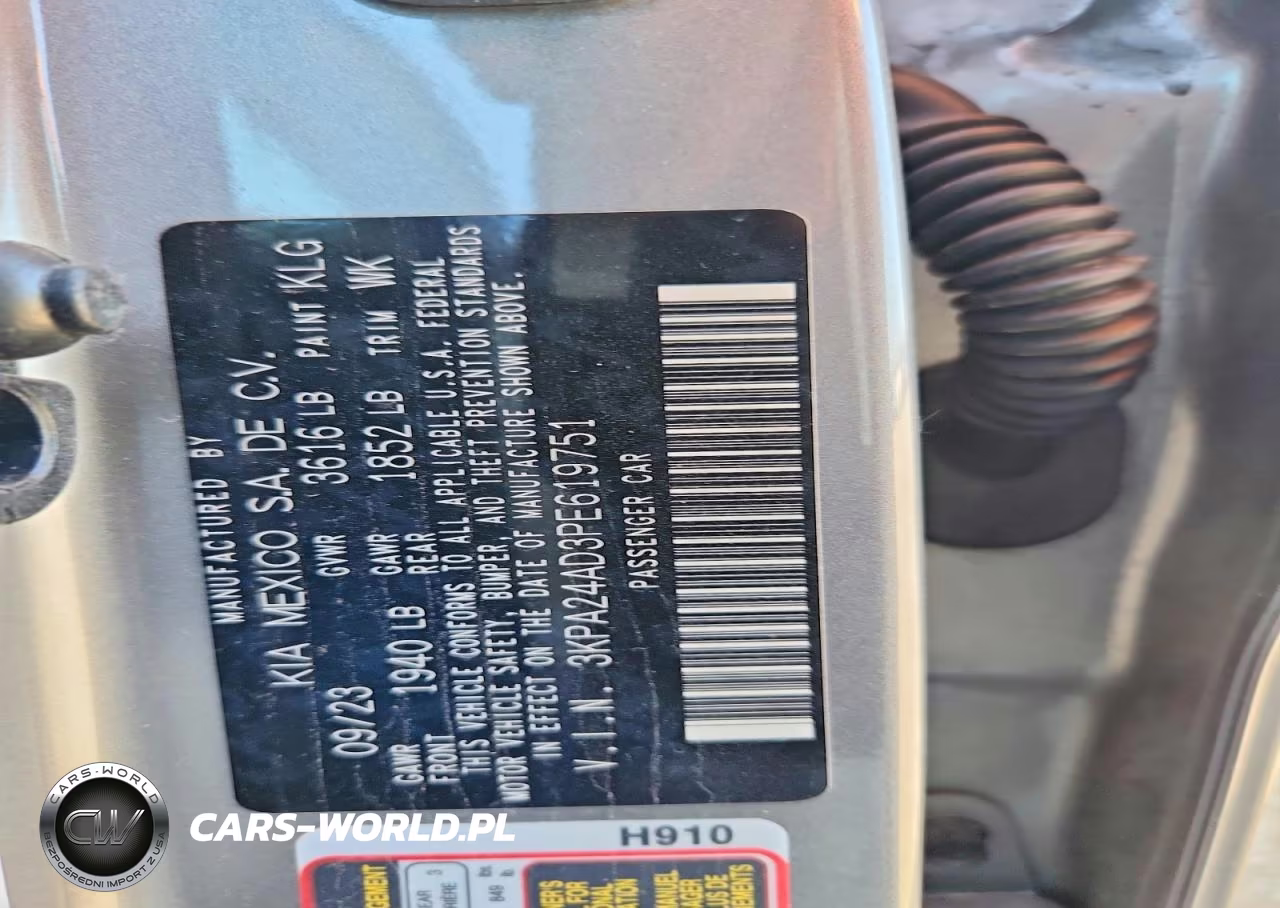 2023 Kia Rio S VIN:3KPA24AD3PE619751 - 12