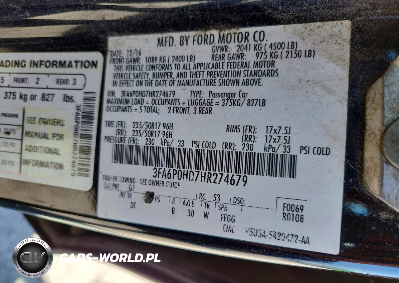 2017 Ford Fusion Se VIN:3FA6P0HD7HR274679 - 12