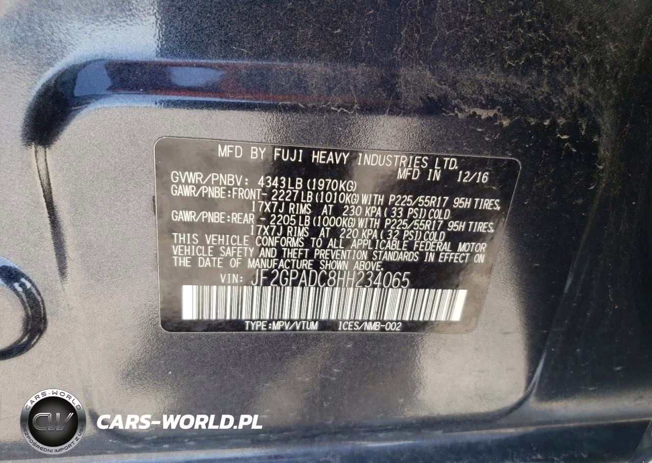 2017 Subaru Crosstrek Premium VIN:JF2GPADC8HH234065 - 14