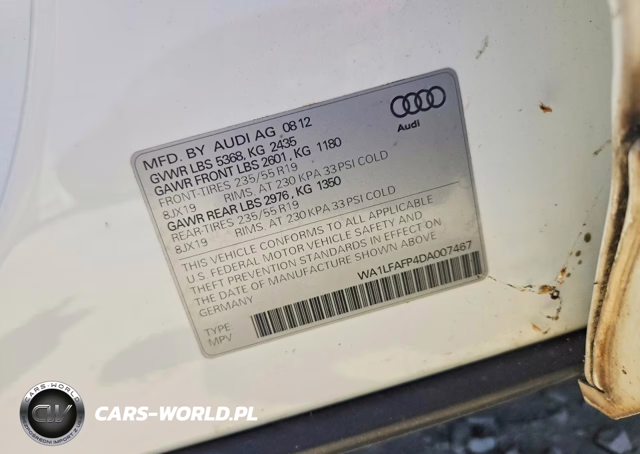 2013 Audi Q5 Premium Plus VIN:WA1LFAFP4DA007467 - 13