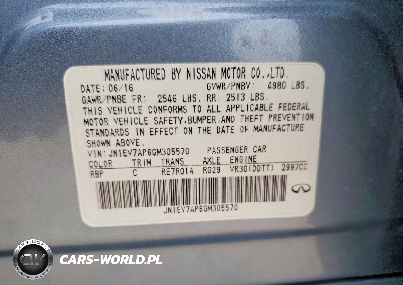 2016 Infiniti Q50 3.0T Premium VIN:JN1EV7AP6GM305570 - 12