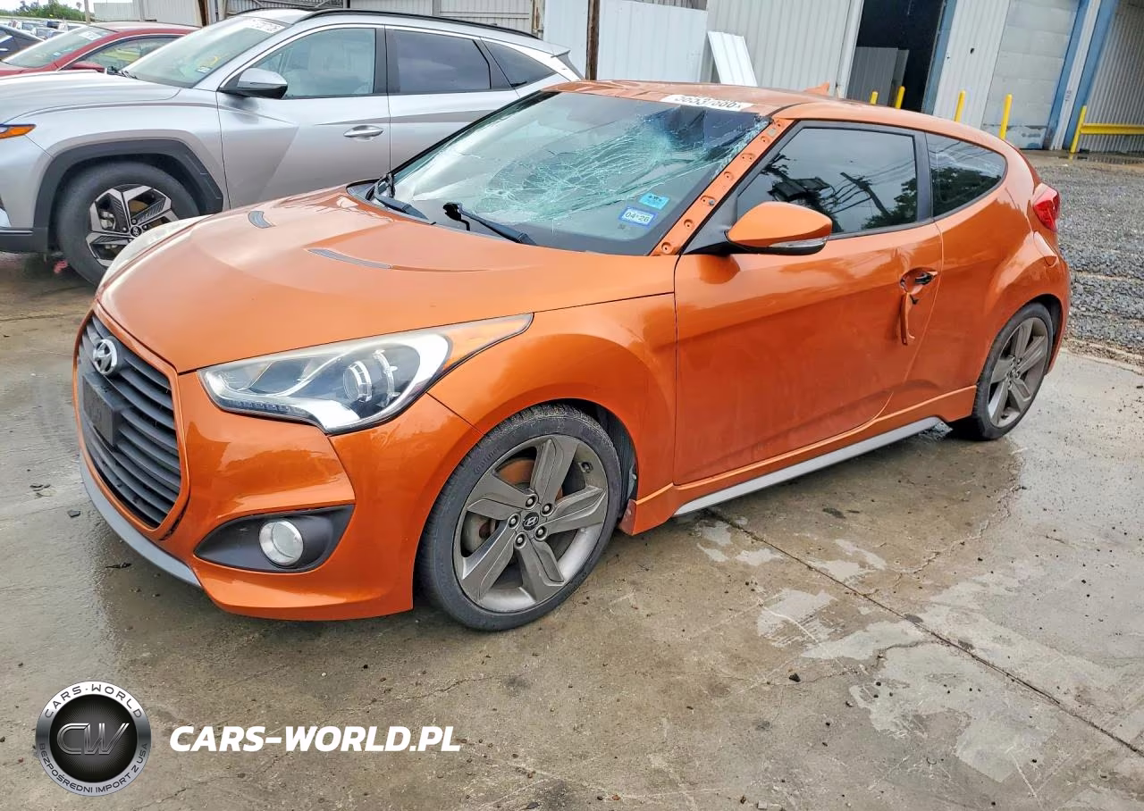 2013 Hyundai Veloster Turbo VIN:KMHTC6AE2DU100516 - 1