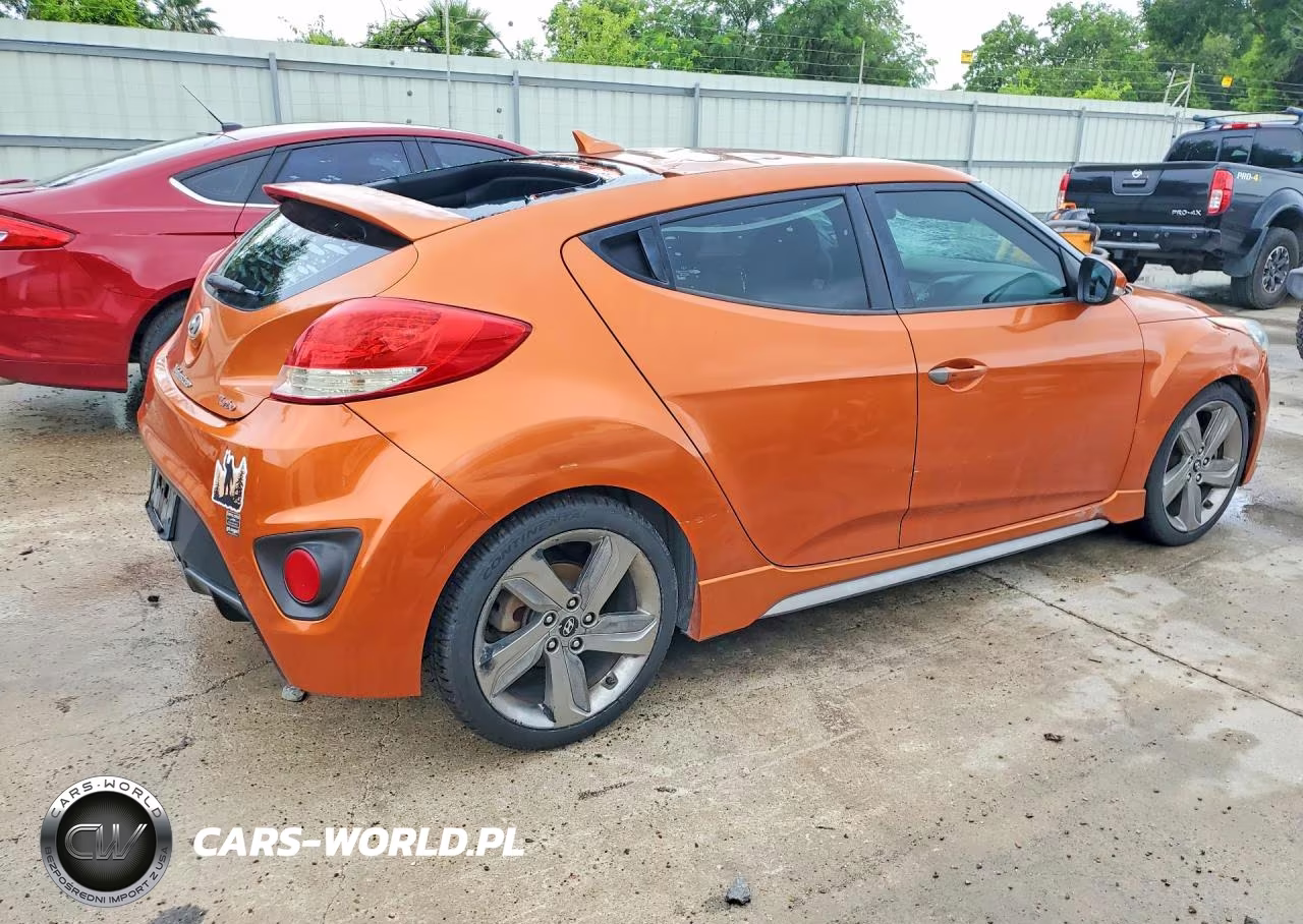 2013 Hyundai Veloster Turbo VIN:KMHTC6AE2DU100516 - 3