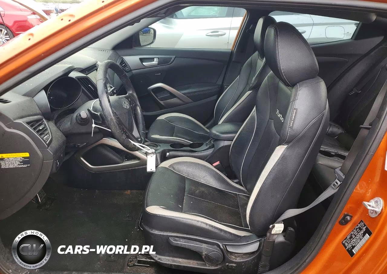 2013 Hyundai Veloster Turbo VIN:KMHTC6AE2DU100516 - 7