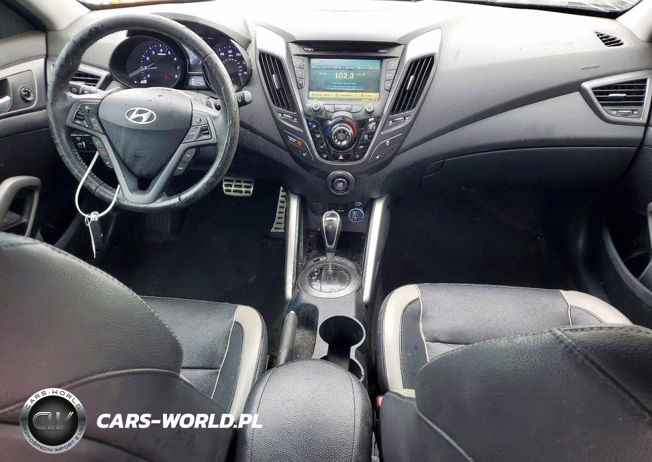 2013 Hyundai Veloster Turbo VIN:KMHTC6AE2DU100516 - 8