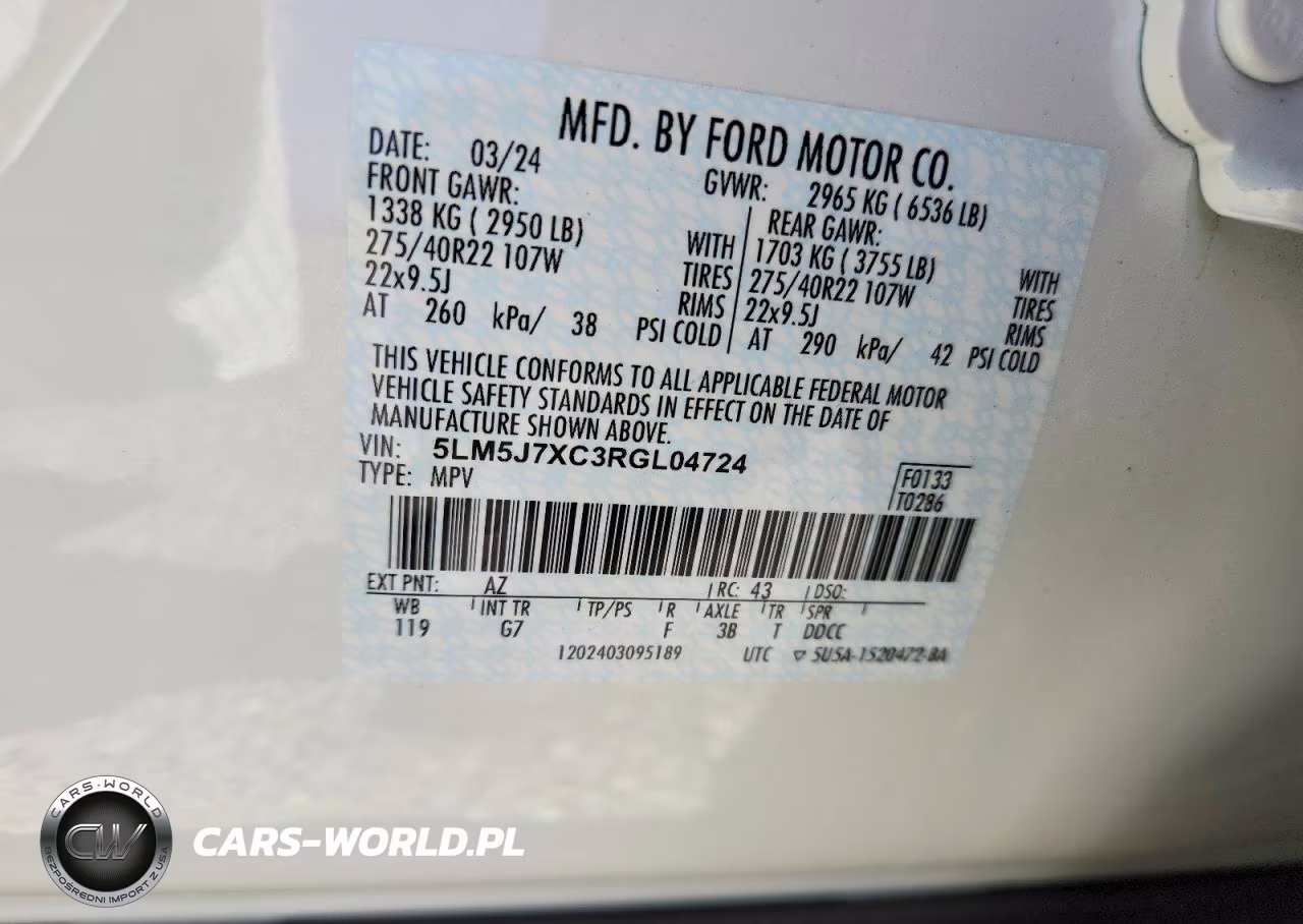 2024 Lincoln Aviator Reserve VIN:5LM5J7XC3RGL04724 - 13