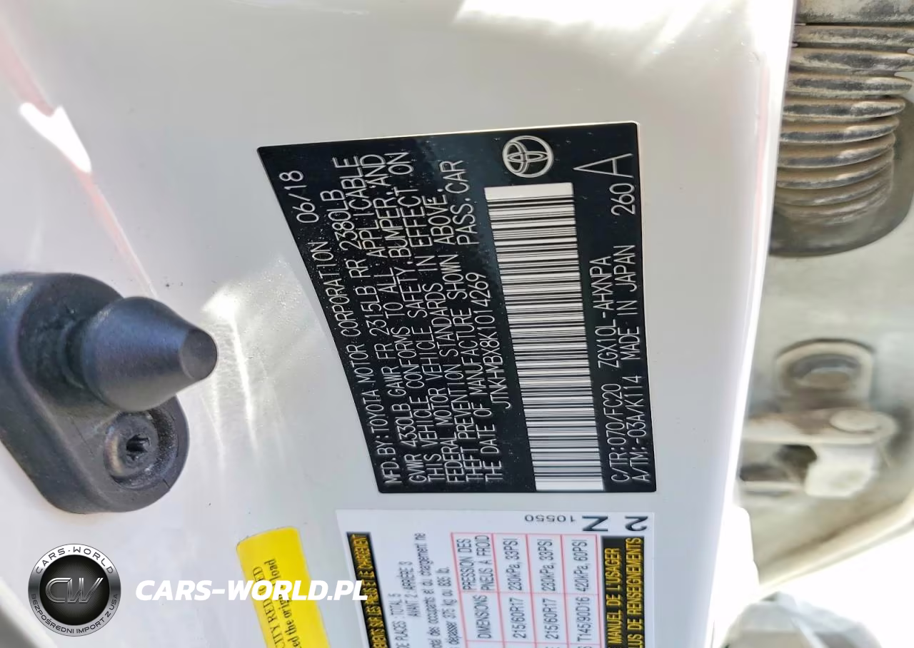 2019 Toyota C-Hr Le VIN:JTNKHMBX8K1014269 - 13