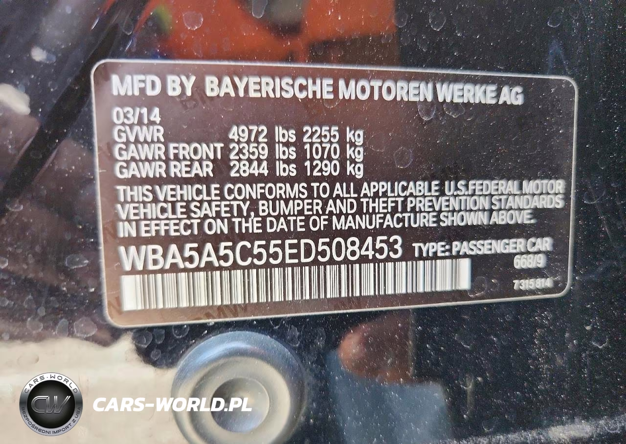 2014 BMW 528 I VIN:WBA5A5C55ED508453 - 12