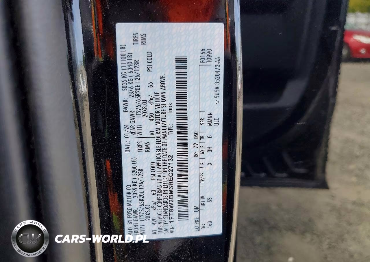 2024 Ford F250 Super Duty VIN:1FT8W2BM3REC27132 - 12