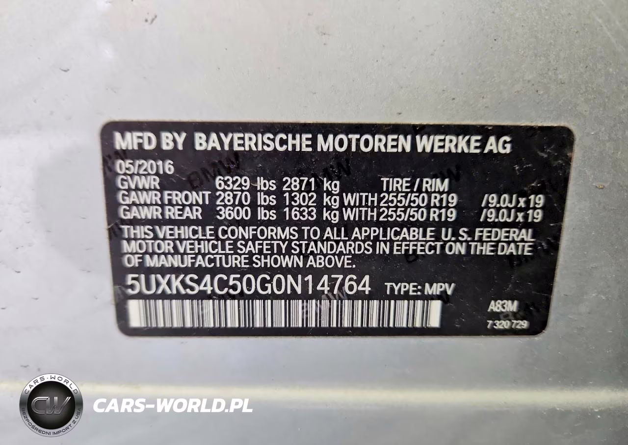 2016 BMW X5 xDrive35D VIN:5UXKS4C50G0N14764 - 13