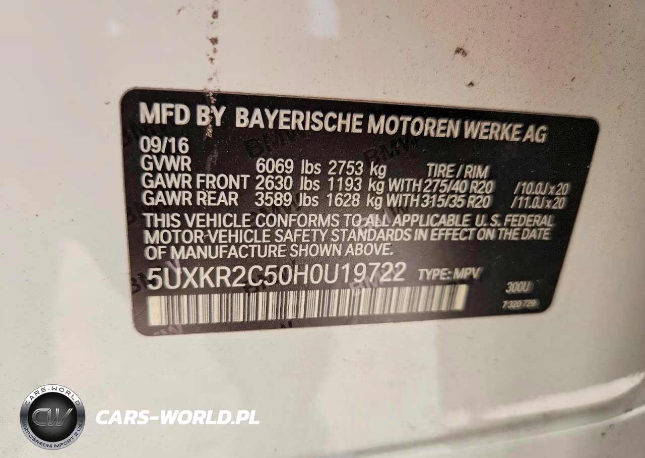 2017 BMW X5 Sdrive35I VIN:5UXKR2C50H0U19722 - 13