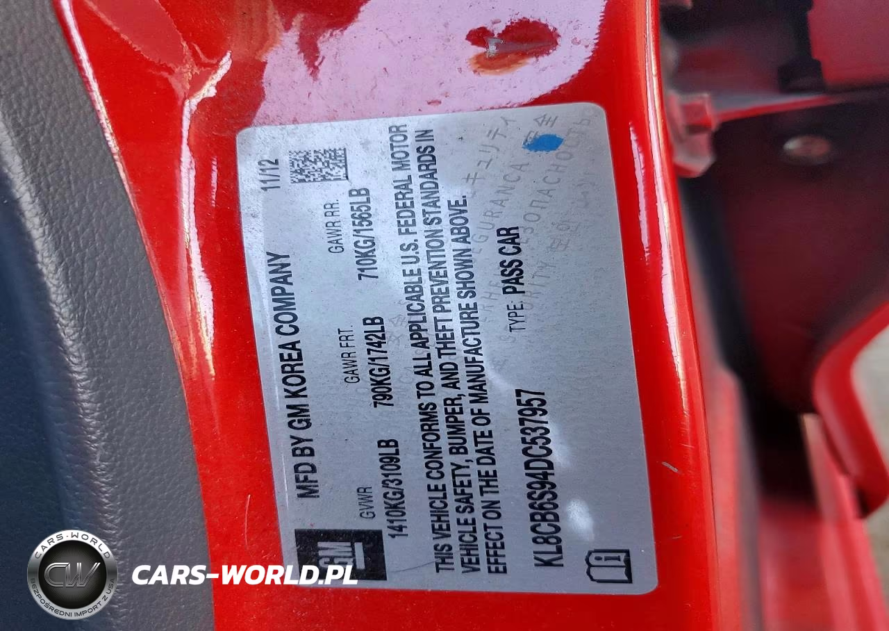 2013 Chevrolet Spark Ls VIN:KL8CB6S94DC537957 - 13