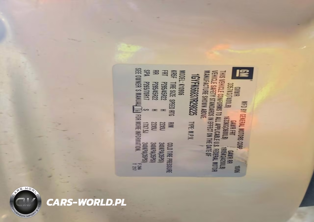 2007 Cadillac Escalade Esv VIN:1GYFK66837R298225 - 13