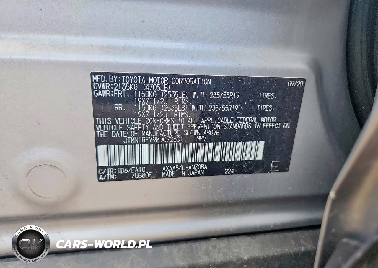 2021 Toyota Rav4 Limited VIN:JTMN1RFV9MD072601 - 12
