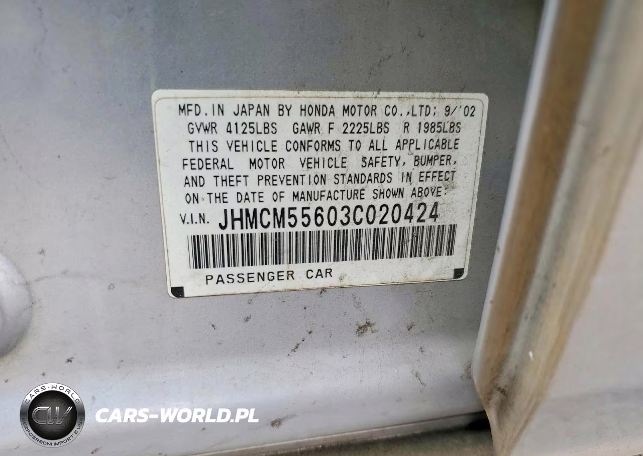 2003 Honda Accord Ex VIN:JHMCM55603C020424 - 13