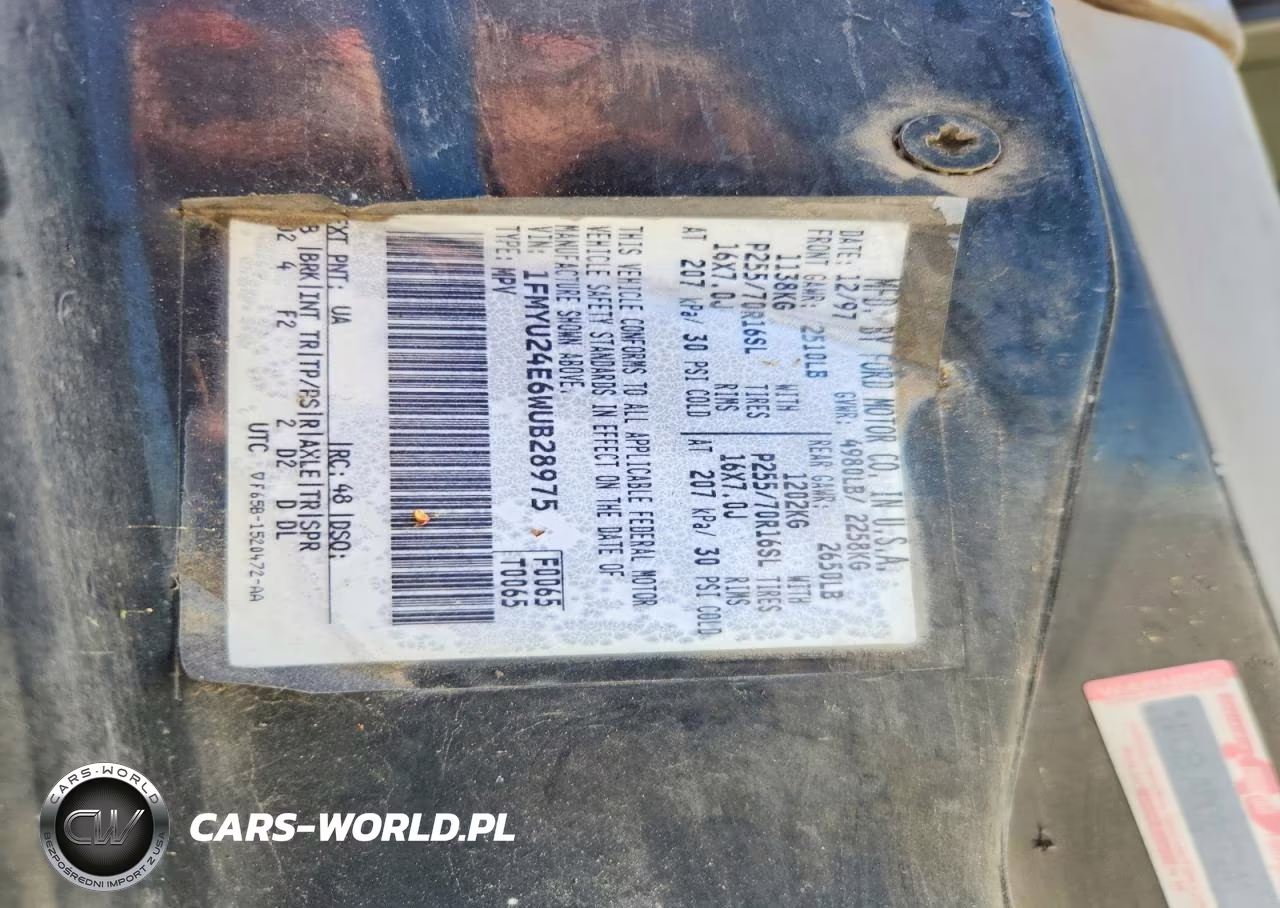1998 Ford Explorer VIN:1FMYU24E6WUB28975 - 13