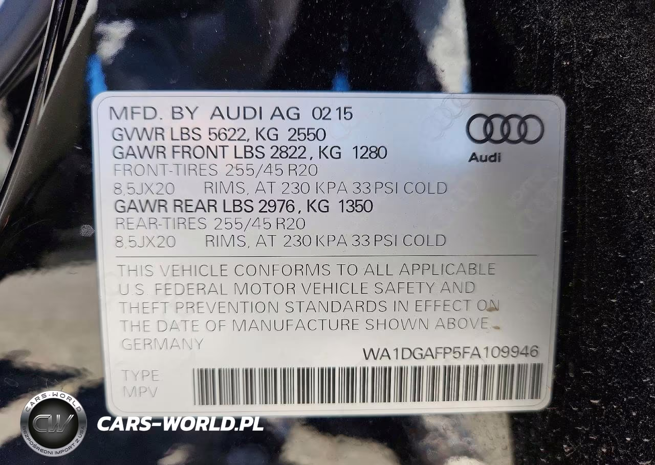 2015 Audi Q5 Premium Plus VIN:WA1DGAFP5FA109946 - 12