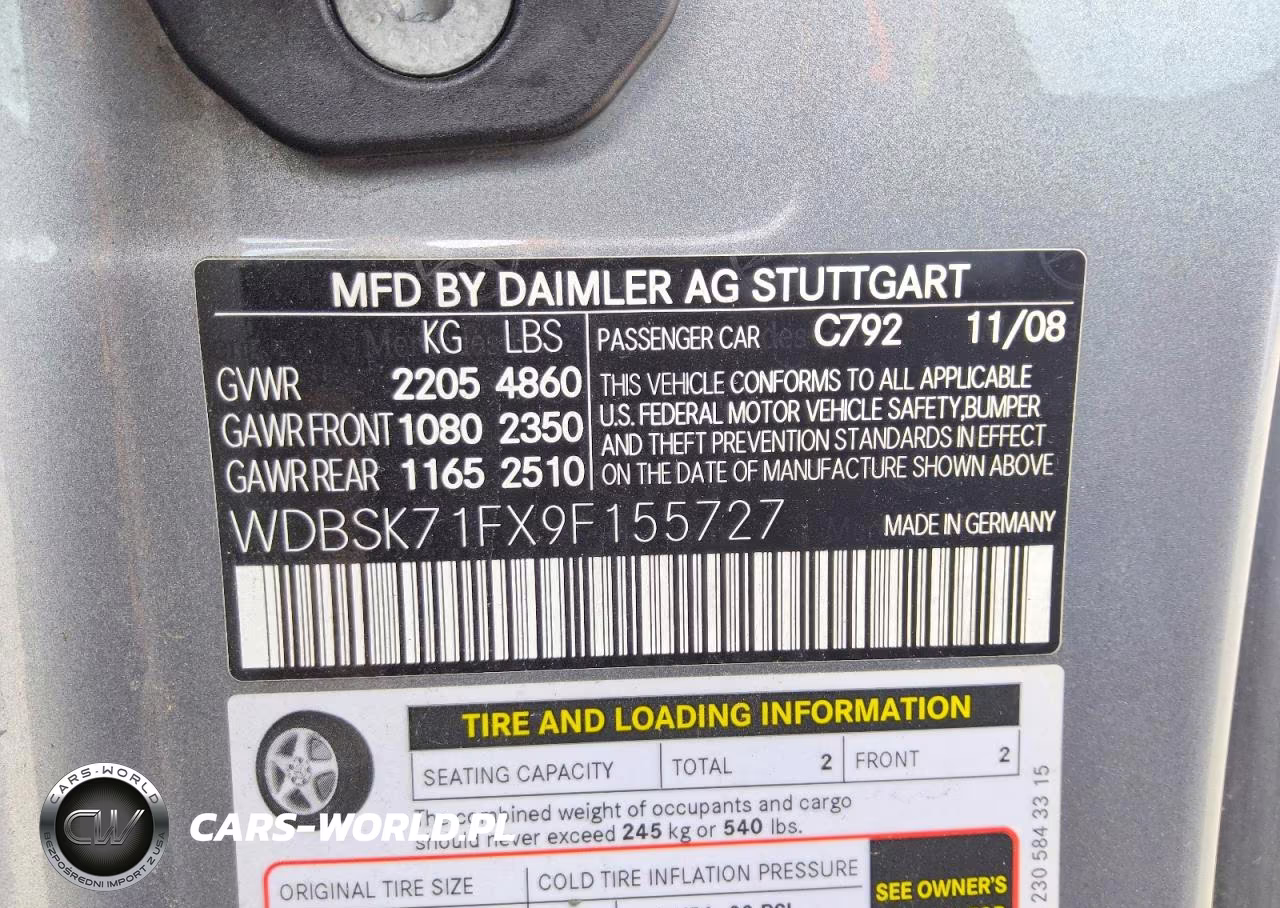 2009 Mercedes-Benz Sl 550 VIN:WDBSK71FX9F155727 - 12