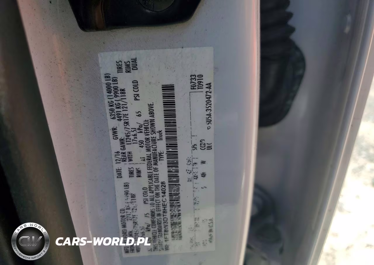 2017 Ford F350 Super Duty VIN:1FT8W3DT8HEC14028 - 13