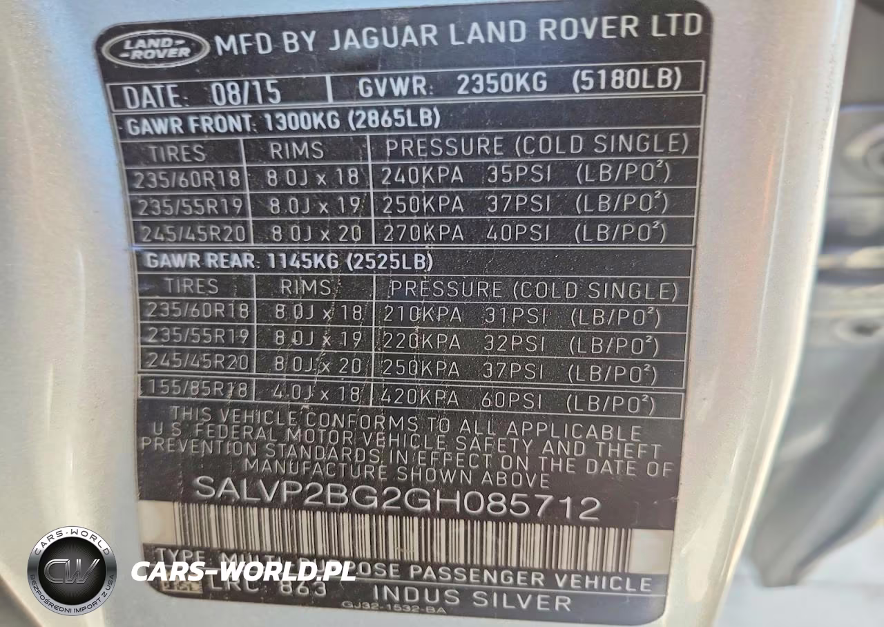 2016 Land Rover Range Rover Evoque Se VIN:SALVP2BG2GH085712 - 14