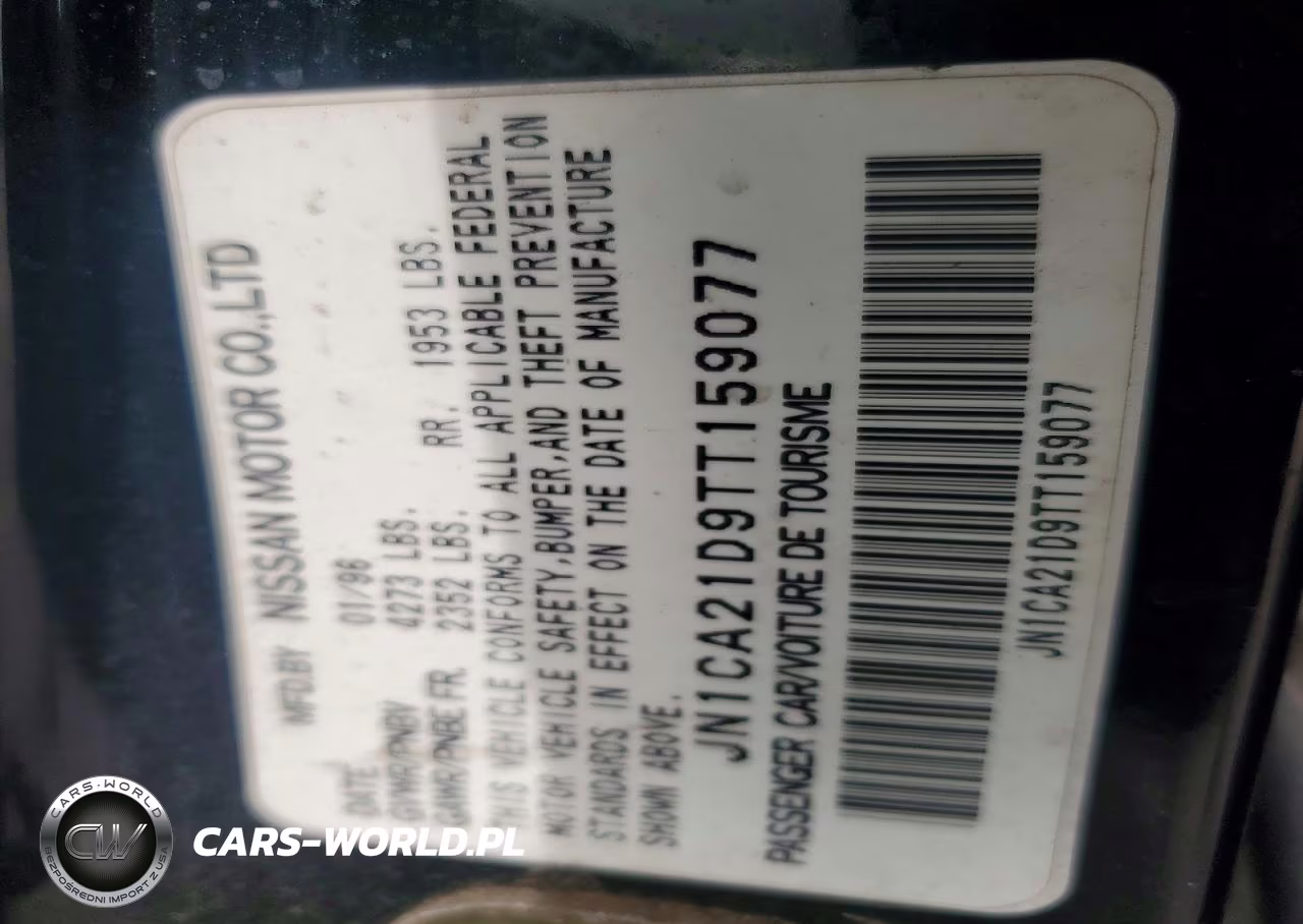 1996 Nissan Maxima Gxe VIN:JN1CA21D9TT159077 - 12