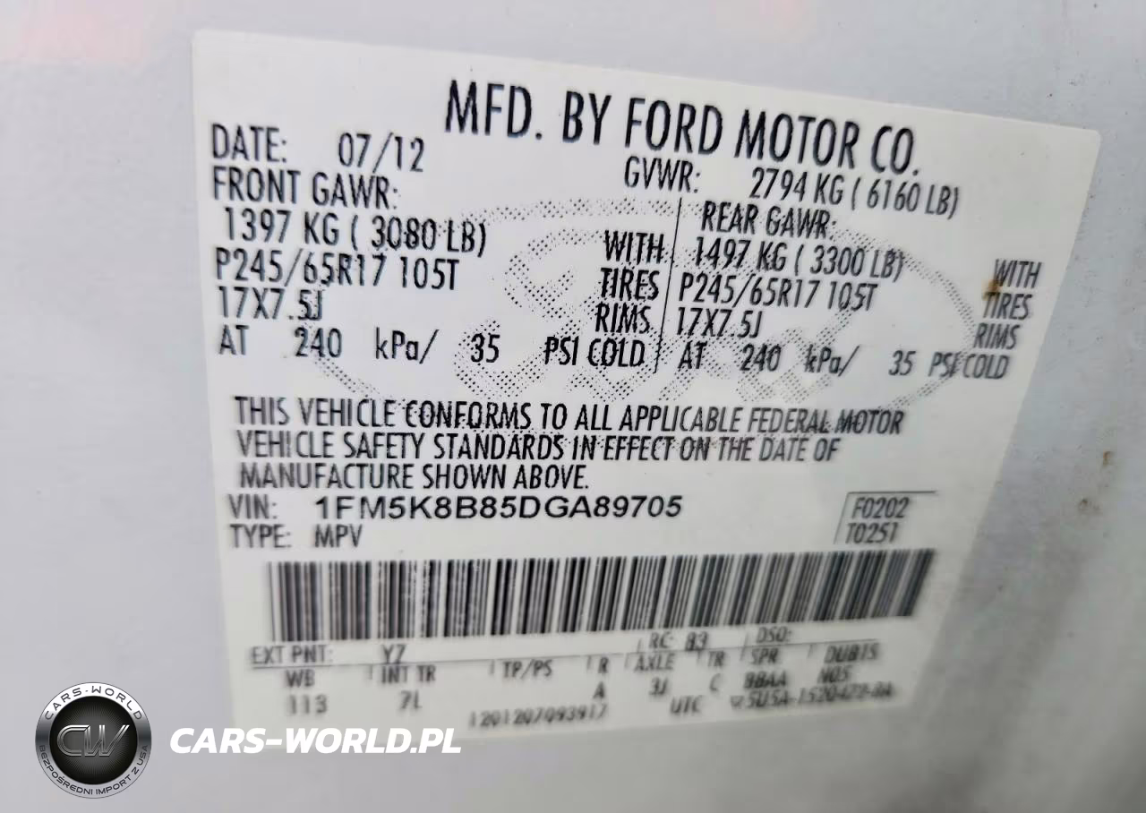 2013 Ford Explorer VIN:1FM5K8B85DGA89705 - 13