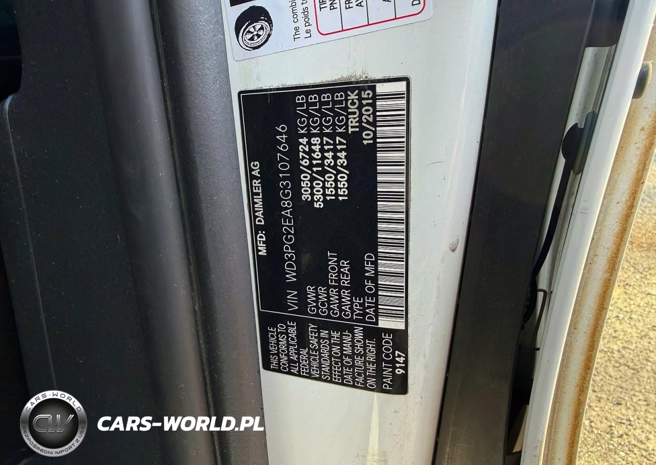2016 Mercedes-Benz Metris VIN:WD3PG2EA8G3107646 - 10