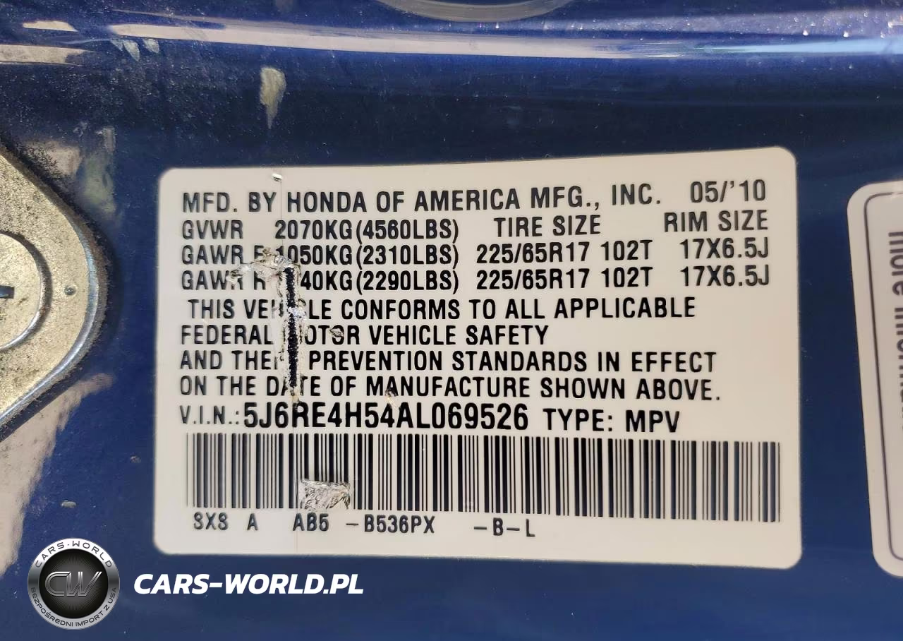 2010 Honda Cr-V Ex VIN:5J6RE4H54AL069526 - 12