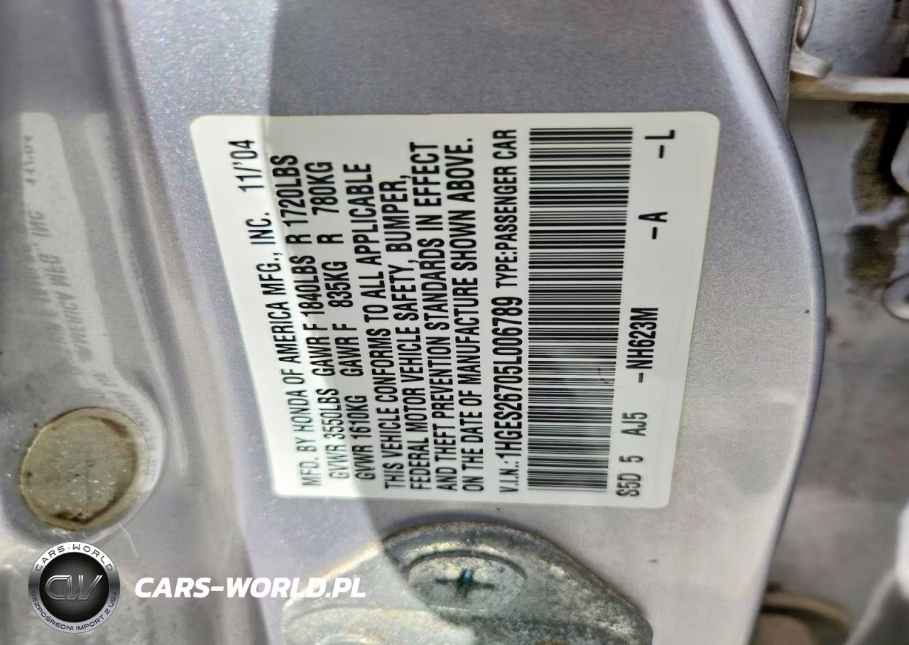 2005 Honda Civic Ex VIN:1HGES26705L006789 - 12