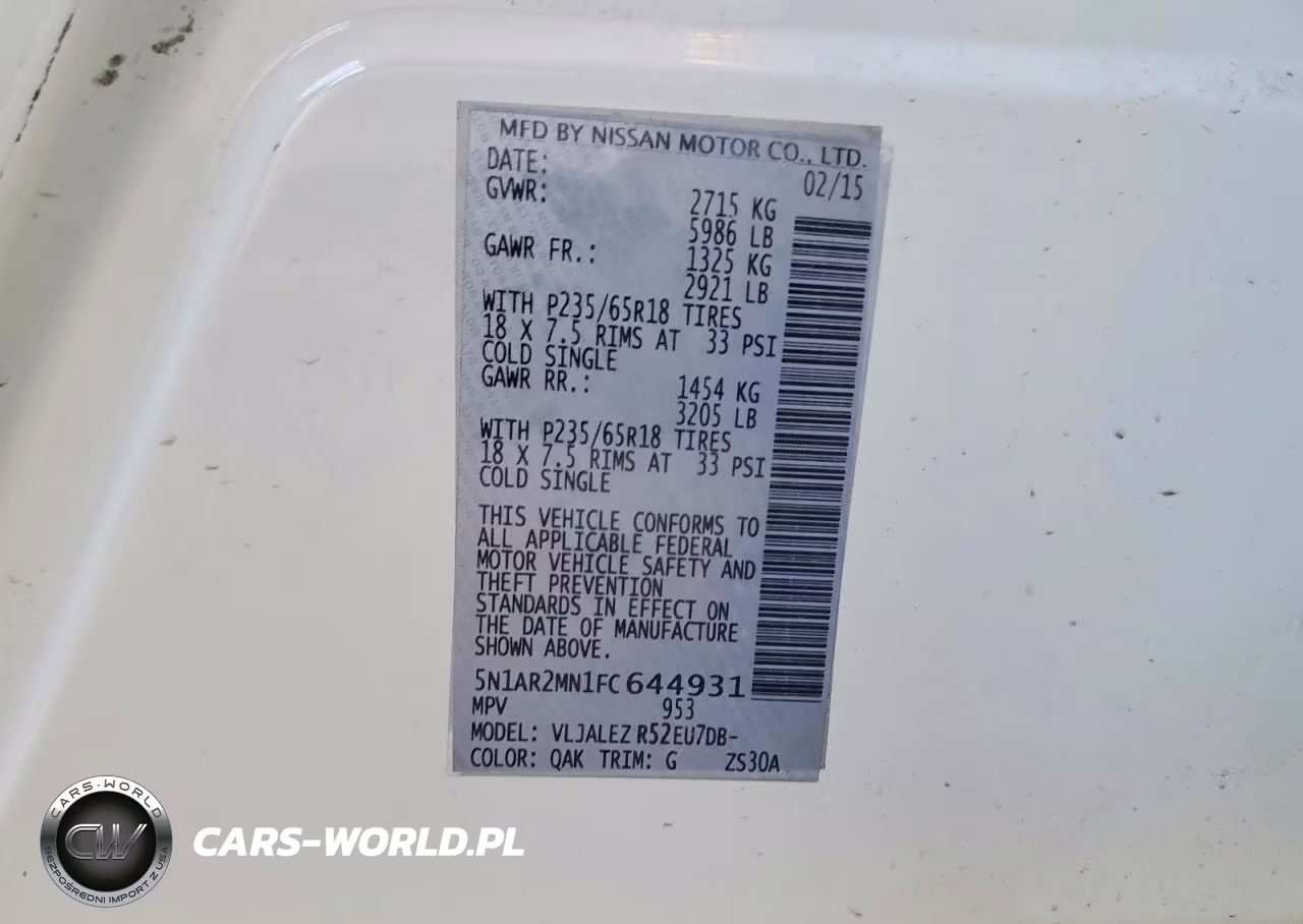 2015 Nissan Pathfinder Sv VIN:5N1AR2MN1FC644931 - 13