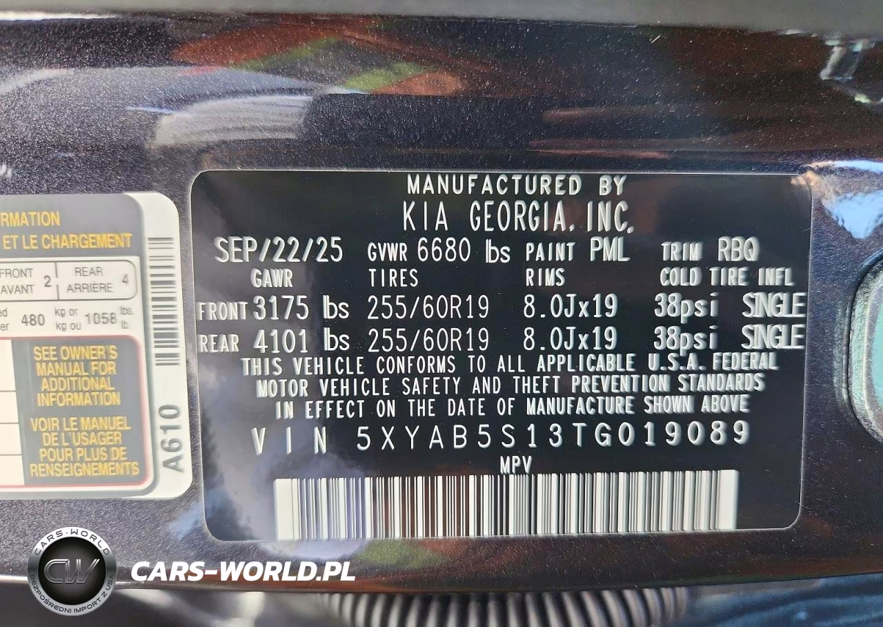 2026 Kia Ev9 Light VIN:5XYAB5S13TG019089 - 14