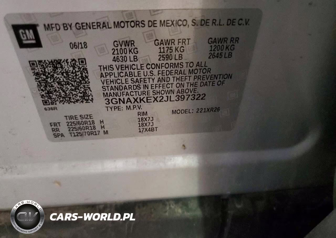 2018 Chevrolet Equinox Lt VIN:3GNAXKEX2JL397322 - 13