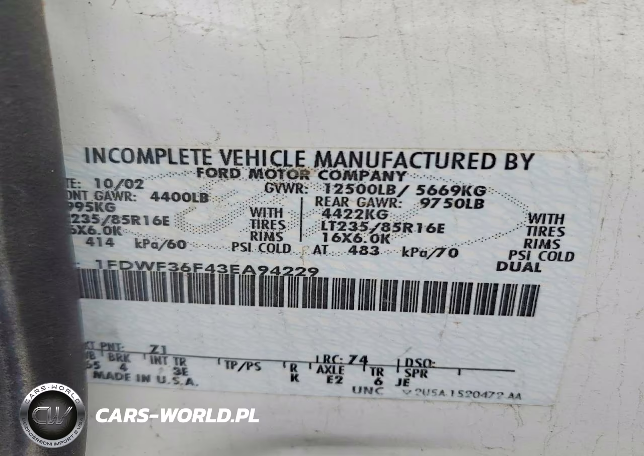2003 Ford F350 Super Duty Flatbed Truck VIN:1FDWF36F43EA94229 - 12