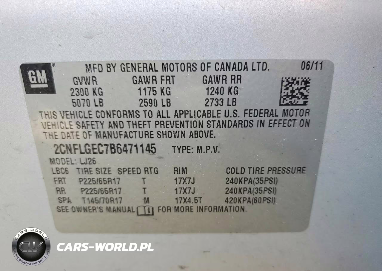 2011 Chevrolet Equinox Ltz VIN:2CNFLGEC7B6471145 - 12