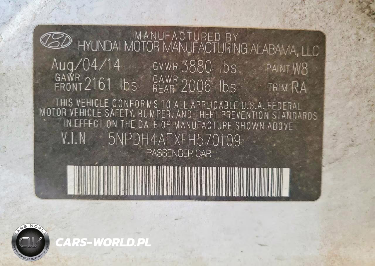 2015 Hyundai Elantra Se VIN:5NPDH4AEXFH570109 - 12