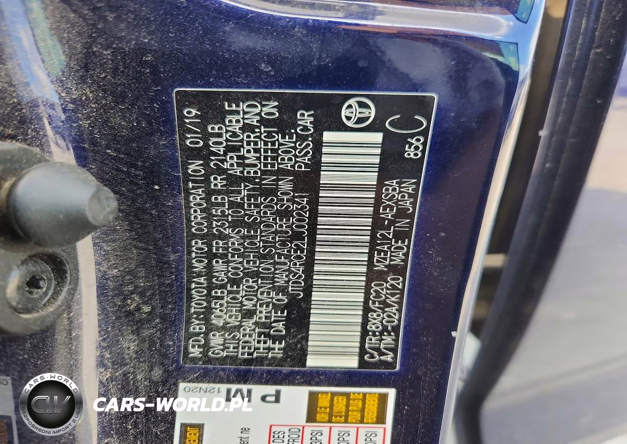 2020 Toyota Corolla Se VIN:JTDS4RCE2LJ002341 - 12