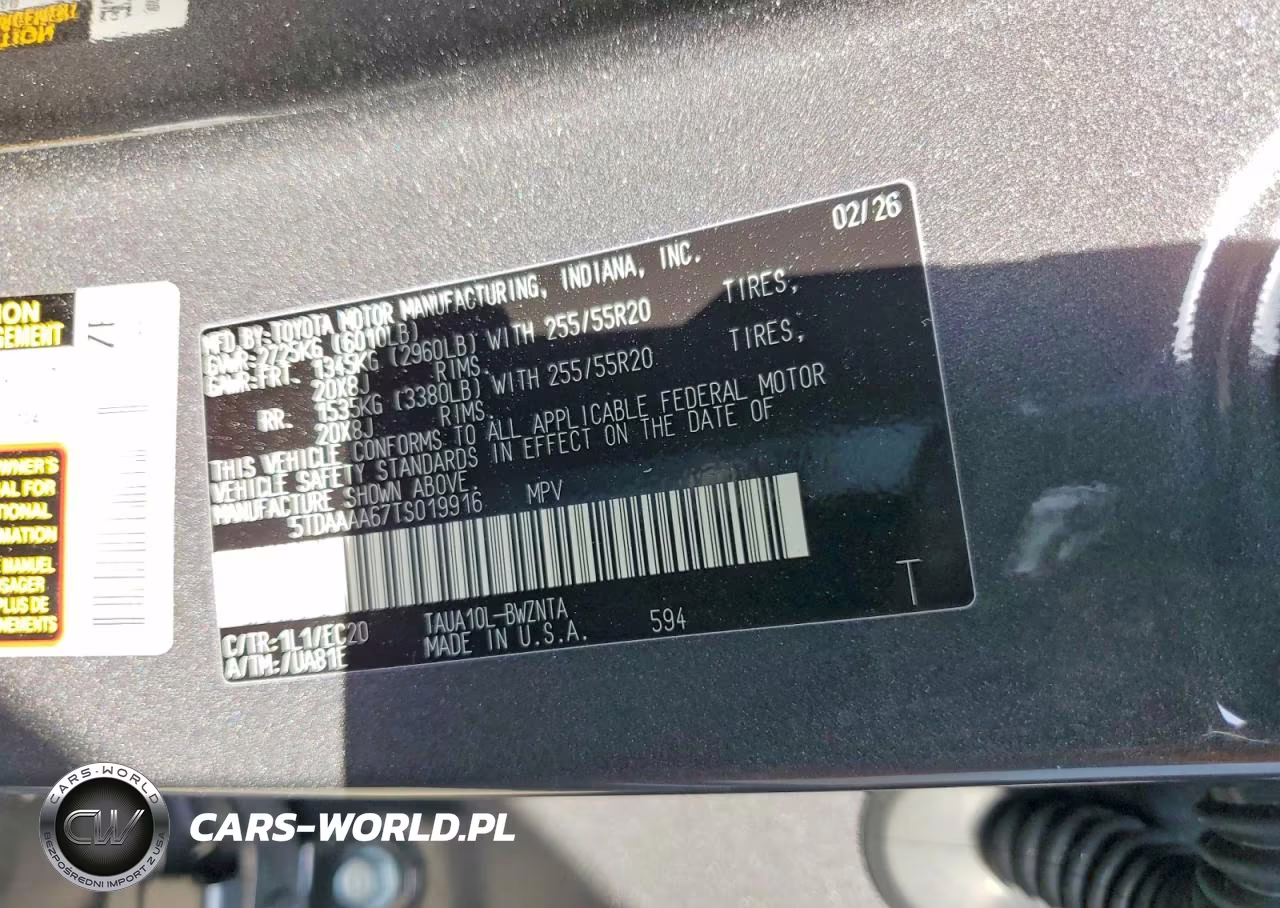 2026 Lexus Tx 350 VIN:5TDAAAA67TS019916 - 13