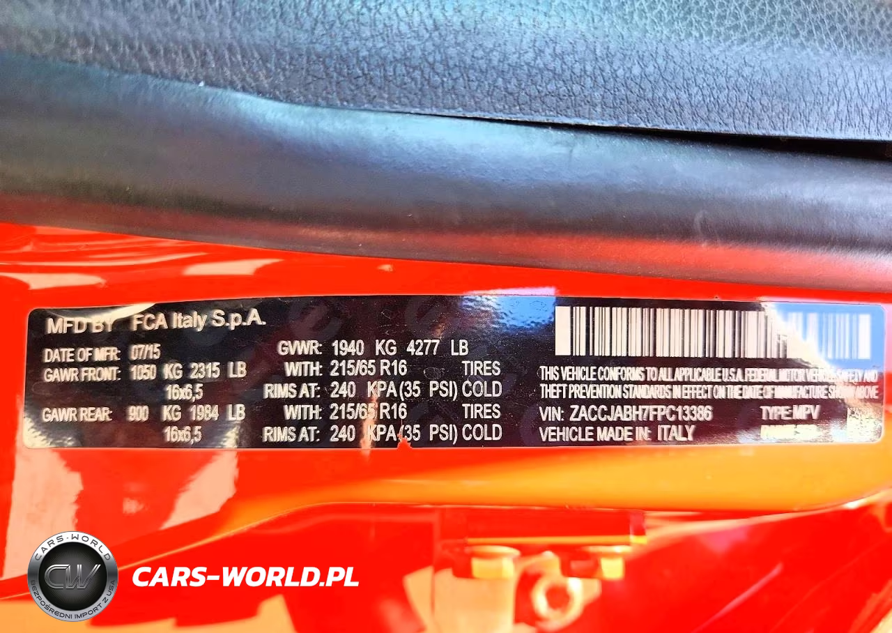 2015 Jeep Renegade Latitude VIN:ZACCJABH7FPC13386 - 14