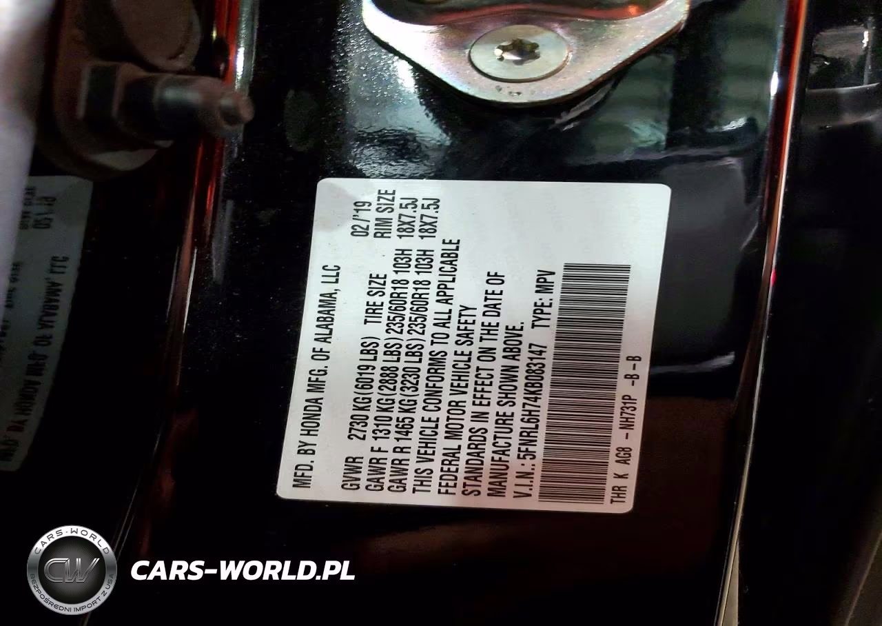 2019 Honda Odyssey Exl VIN:5FNRL6H74KB083147 - 13