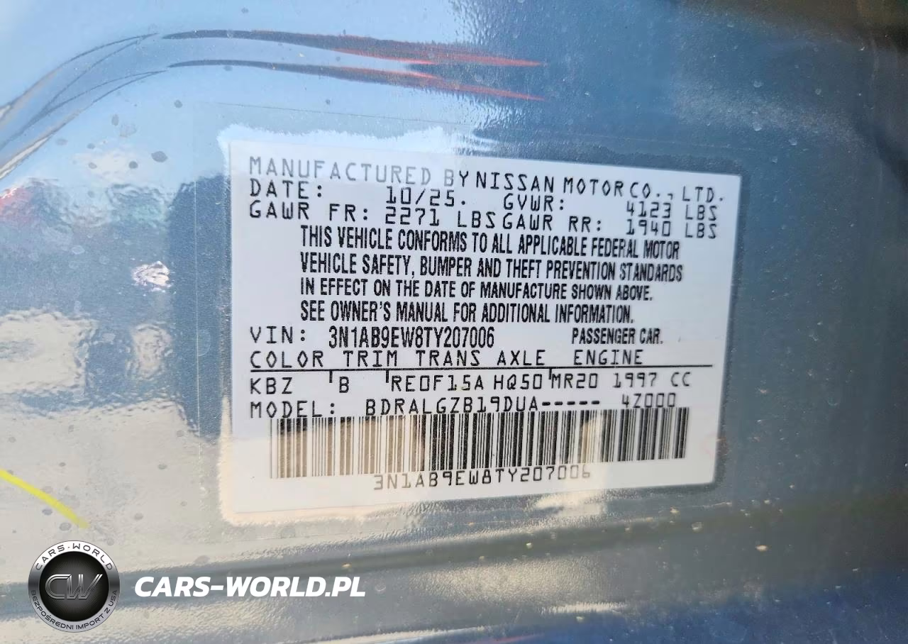 2026 Nissan Sentra Sl VIN:3N1AB9EW8TY207006 - 12