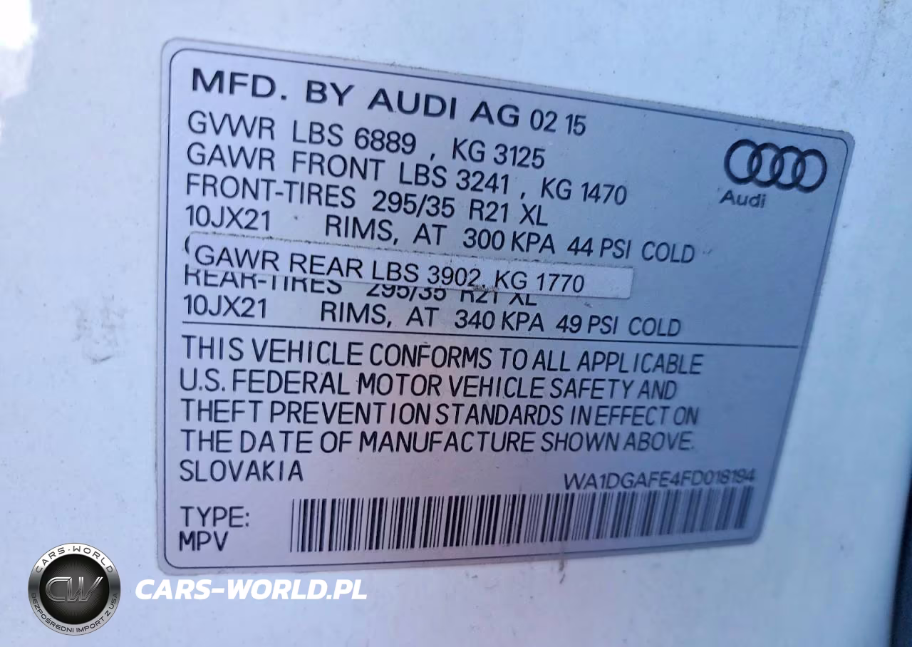 2015 Audi Q7 Prestige VIN:WA1DGAFE4FD018194 - 13