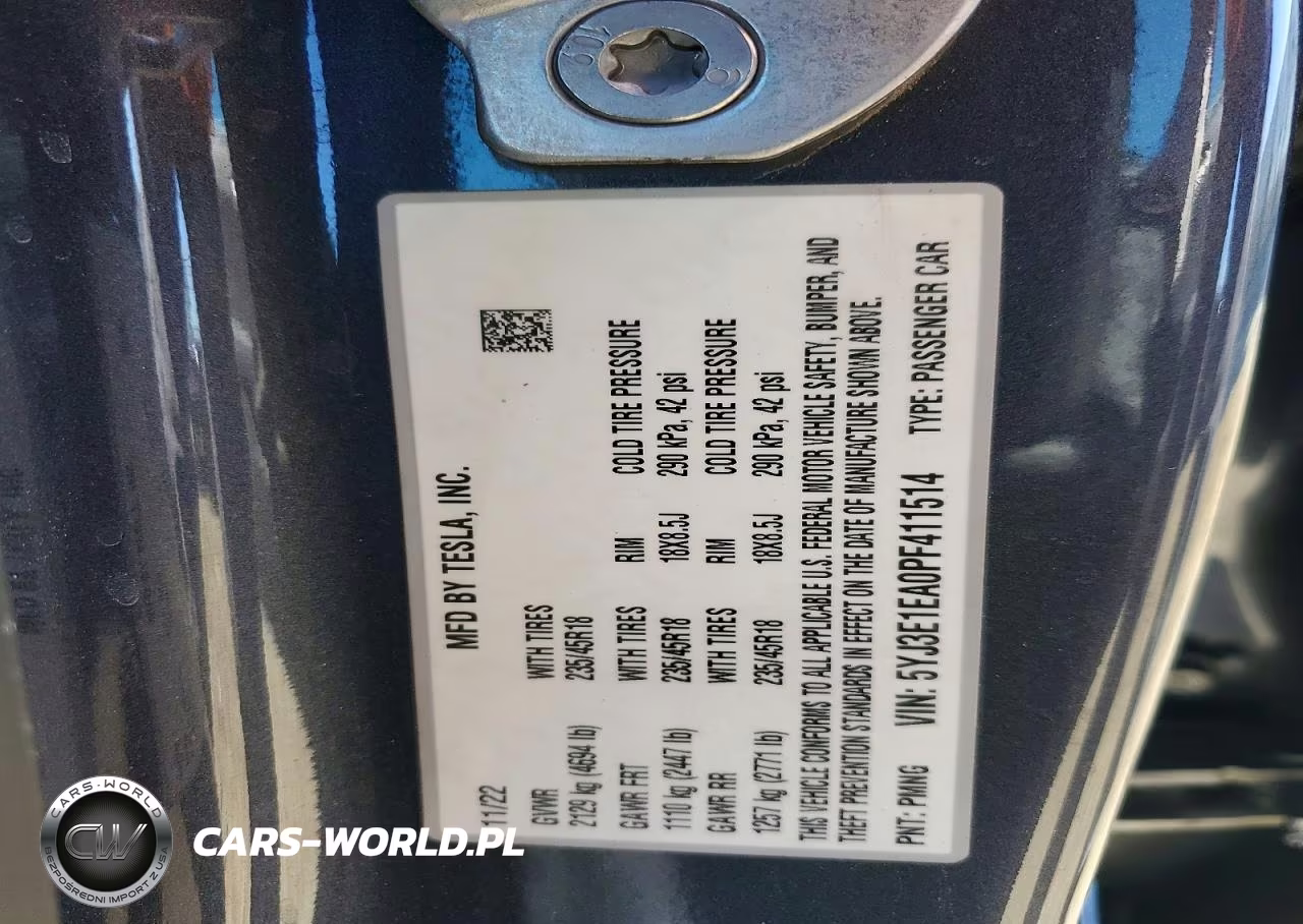 2023 Tesla Model 3 VIN:5YJ3E1EA0PF411514 - 12