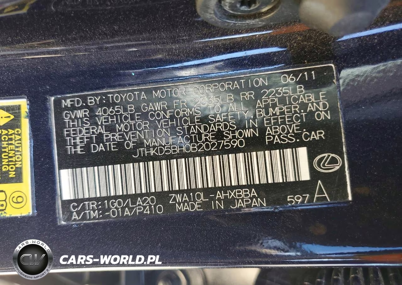 2011 Lexus Ct 200 VIN:JTHKD5BH0B2027590 - 14