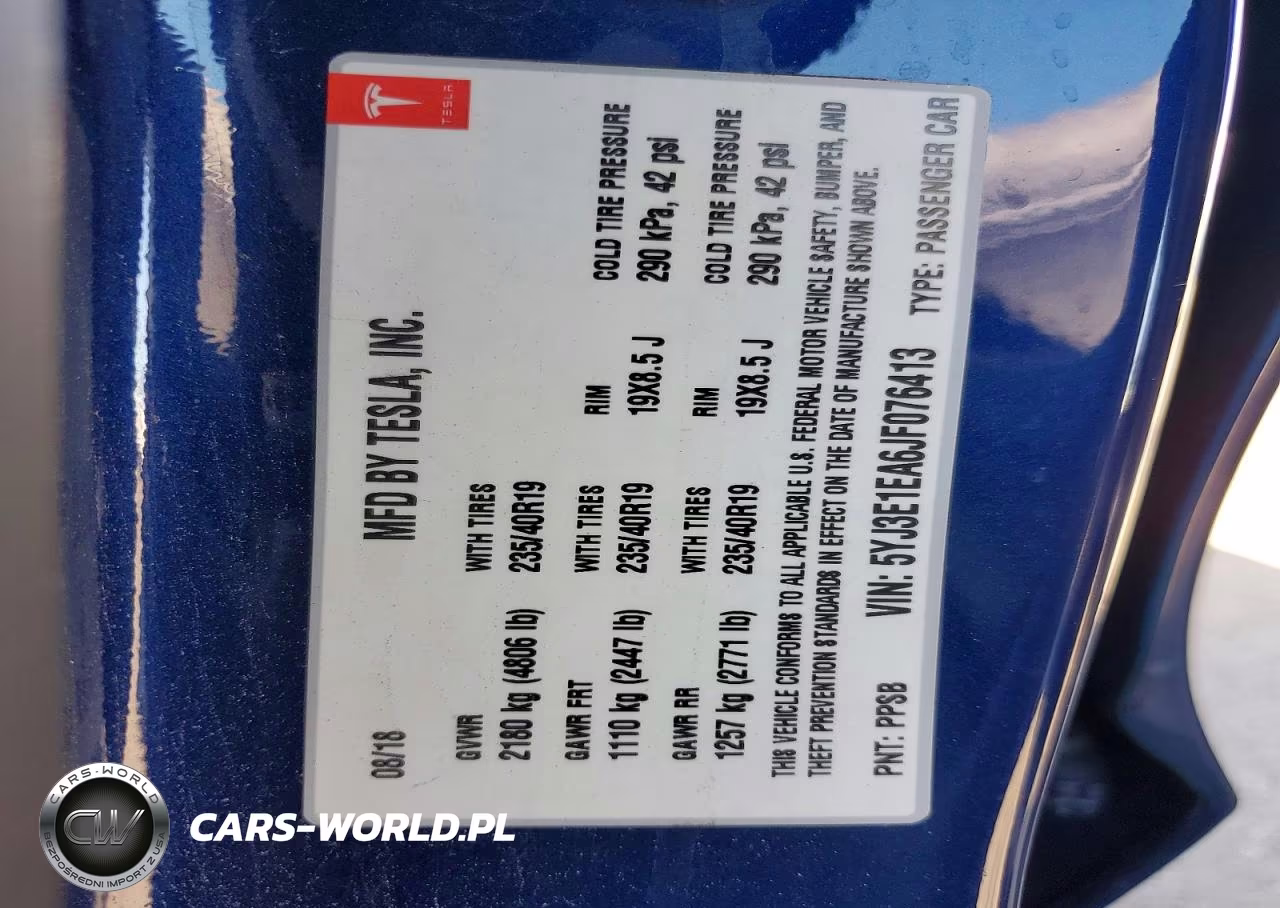 2018 Tesla Model 3 VIN:5YJ3E1EA6JF076413 - 12