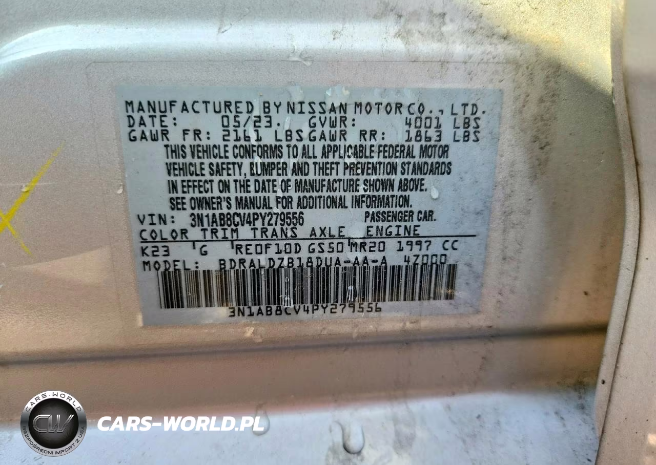2023 Nissan Sentra Sv VIN:3N1AB8CV4PY279556 - 12